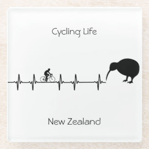 Cycling Life, New Zealand customizable Glass Coaster
