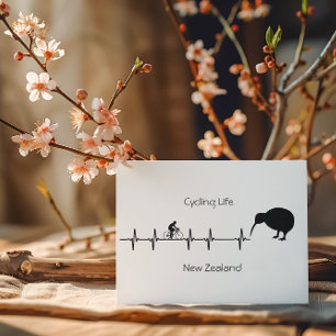 Cycling Life, New Zealand customizable Holiday Postcard