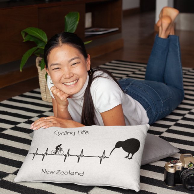 Cycling Life, New Zealand customizable Lumbar Pillow (Creator Uploaded)