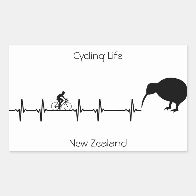 Cycling Life, New Zealand customizable Sticker (Front)