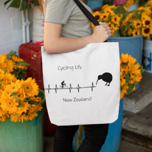 Cycling Life, New Zealand customizable Tote Bag