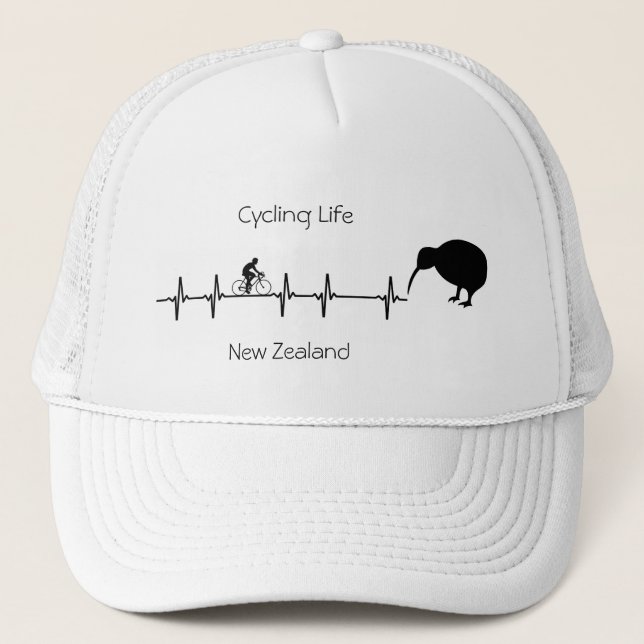 Cycling Life, New Zealand customizable Trucker Hat (Front)