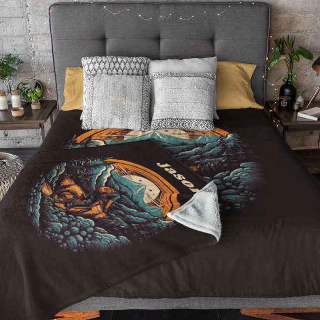 Cycling Life, retro customizable Fleece Blanket (Creator Uploaded)