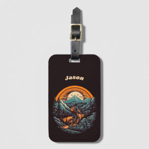 Cycling Life, retro customizable Luggage Tag