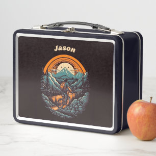 Cycling Life, retro customizable Metal Lunch Box