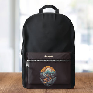 Cycling Life, retro customizable Printed Backpack