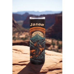 Cycling Life, retro customizable Thermal Tumbler