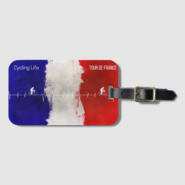 Cycling Life, Tour de France Luggage Tag (Front Horizontal)