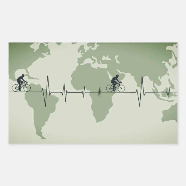 Cycling Life, world traveller Sticker (Front)