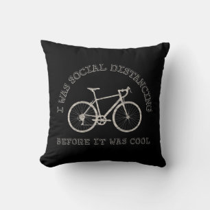 Cycling Lover Bike Riding Bicycle Social Distance Throw Pillow