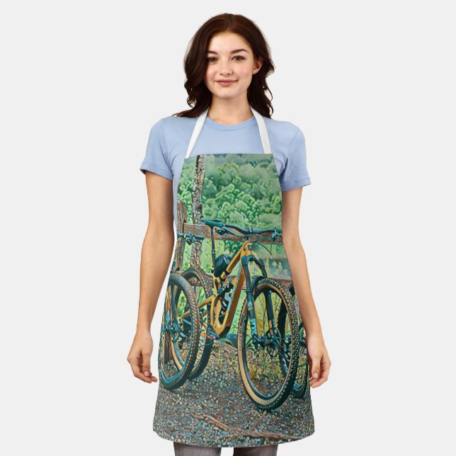 Cycling Lover Gift Apron (Worn)