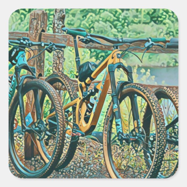 Cycling Lover Gift Square Sticker (Front)