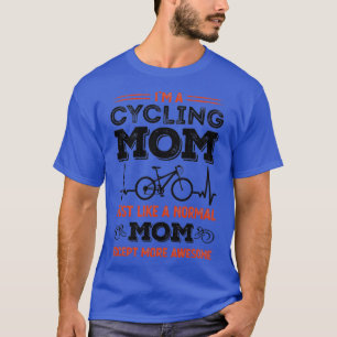 Cycling Mom Heartbeat Awesome Cycle Gift T-Shirt