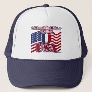 Cycling Mountain Bike USA Trucker Hat