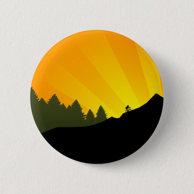 cycling : mountain rayz : 2 inch round button (Front)