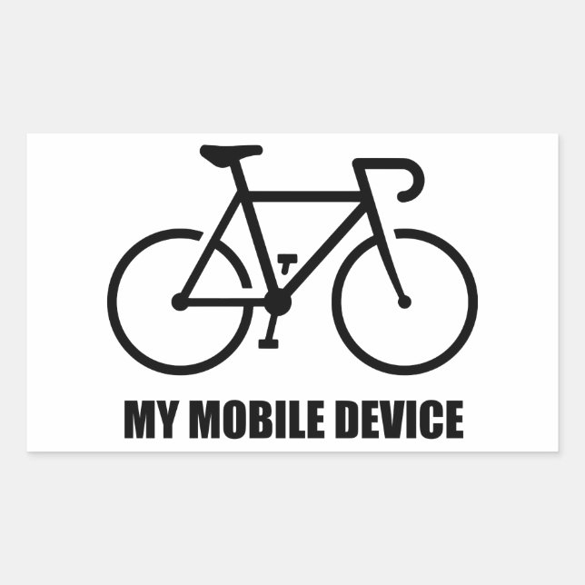Cycling, My Mobile Device Sticker (Front)