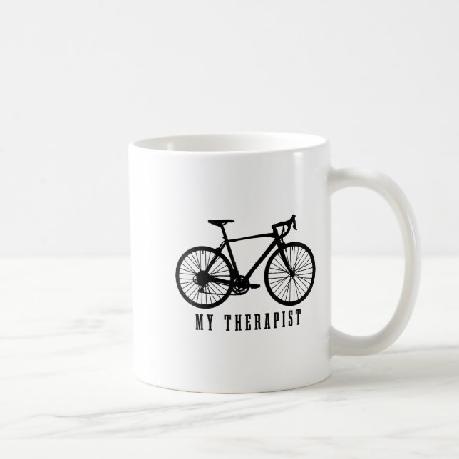 Cycling My Therast Funny Road Bike  Coffee Mug (Right)