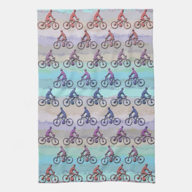 CYCLING PATTERN KITCHEN TOWEL (Vertical)