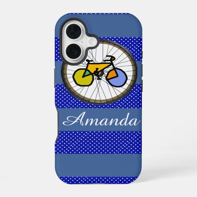Cycling personalized iPhone 16 case (Back)