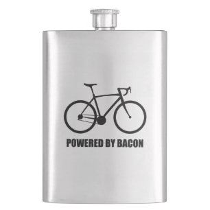 Cycling Powered By Bacon Hip Flask
