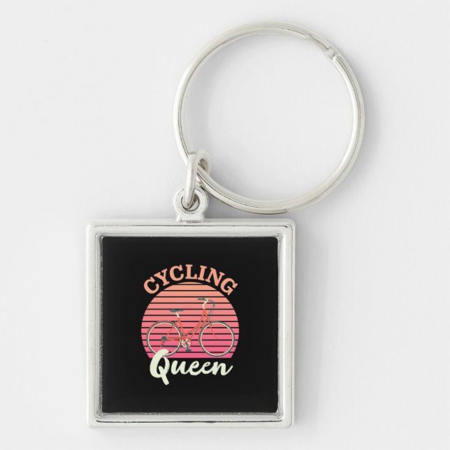 Cycling Queen Keychain (Front)