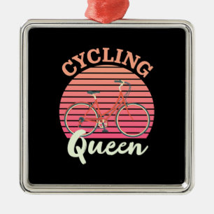 Cycling Queen Metal Ornament