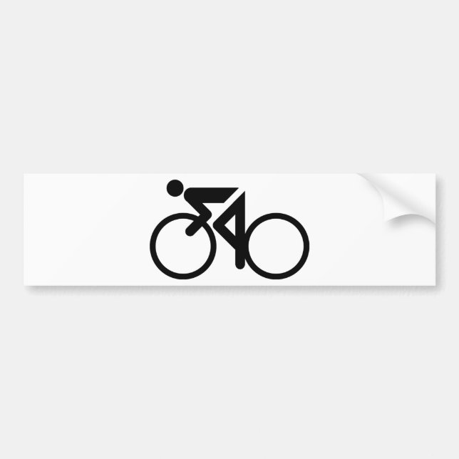 cycling racing bicycle bumper sticker (Front)