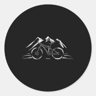 Cycling Racing Bicycle Motivation Mountain Bike Cl Classic Round Sticker