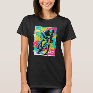 Cycling racing bike rider stamp cool cyclist T-Shirt