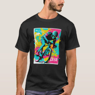 Cycling racing bike rider stamp cool cyclist T-Shirt