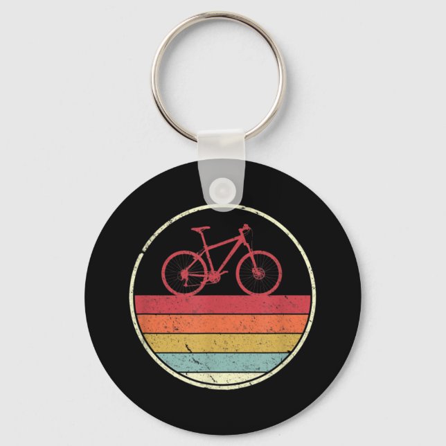 Cycling Retro Style For Cyclist Keychain (Front)
