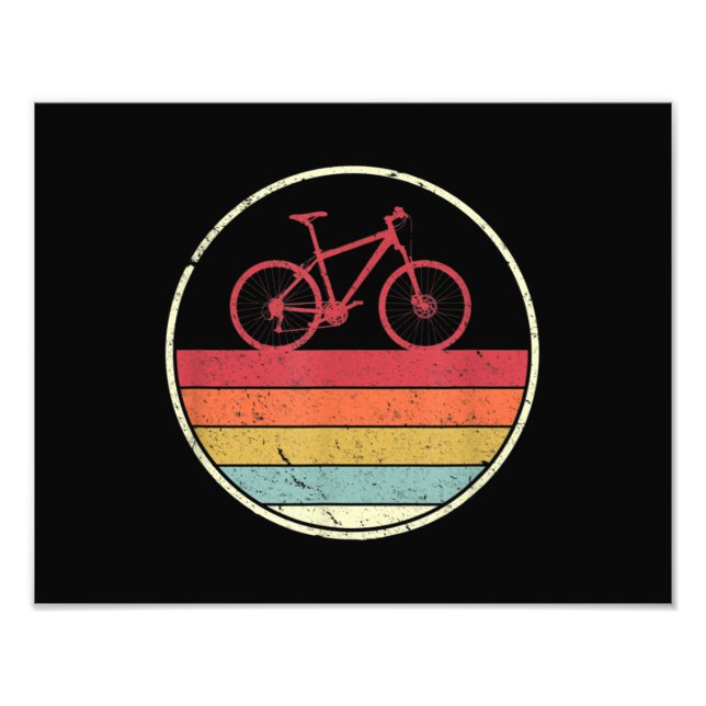 Cycling Retro Style For Cyclist Photo Print (Front)