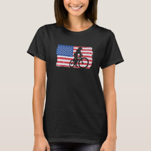 Cycling Road Bike Us Flag Cyclist 1 T-Shirt