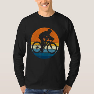 Cycling Sports Retro Vintage Sunset Cyclist Bicycl T-Shirt