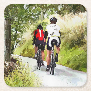 CYCLING SQUARE PAPER COASTER