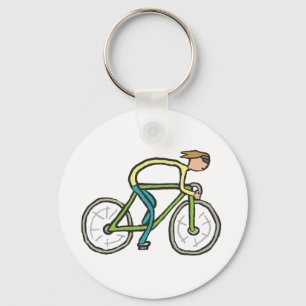 Cycling Stickman Keychain