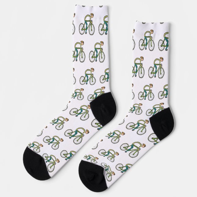 Cycling Stickman Socks (Left)