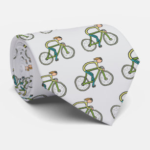 Cycling Stickman Tie