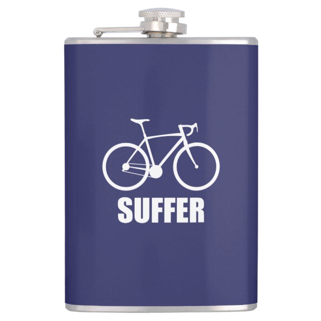 Cycling Suffer Hip Flask (Front)