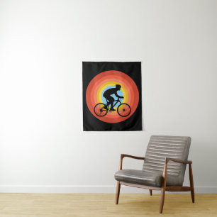 CYCLING SUNSET VINTAGE TAPESTRY
