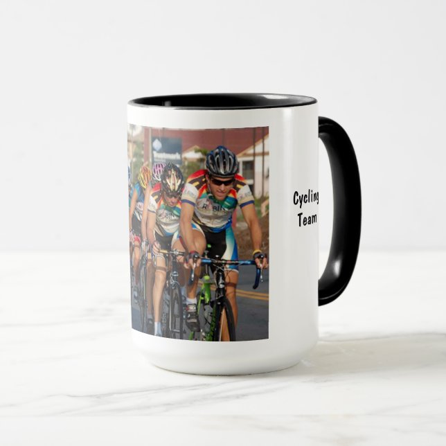 Cycling Team in Pace Line Mug (Front Right)