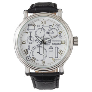 Cycling Themed Bicycle Design Watch