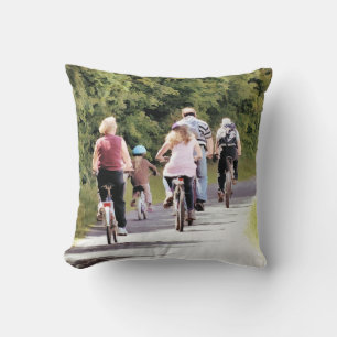 CYCLING THROW PILLOW