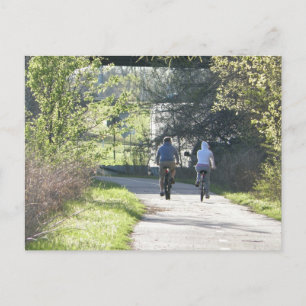 Cycling Together Postcard