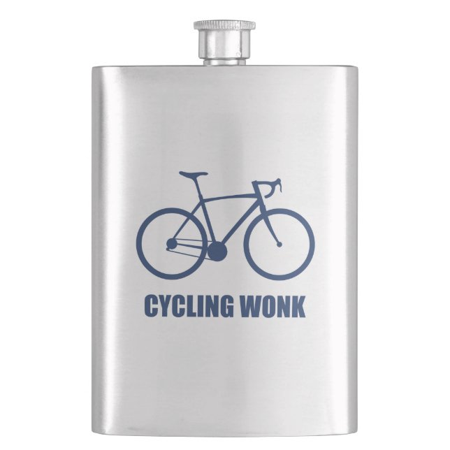 Cycling Wonk Hip Flask (Front)