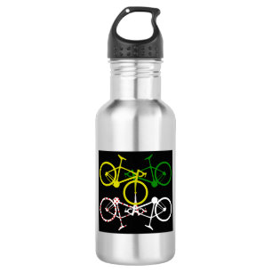 Cycling Yellow Green White Polka-Dot Jerseys 532 Ml Water Bottle