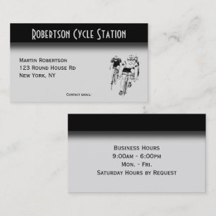 Cyclisme double côté avec Carte de visite Heures