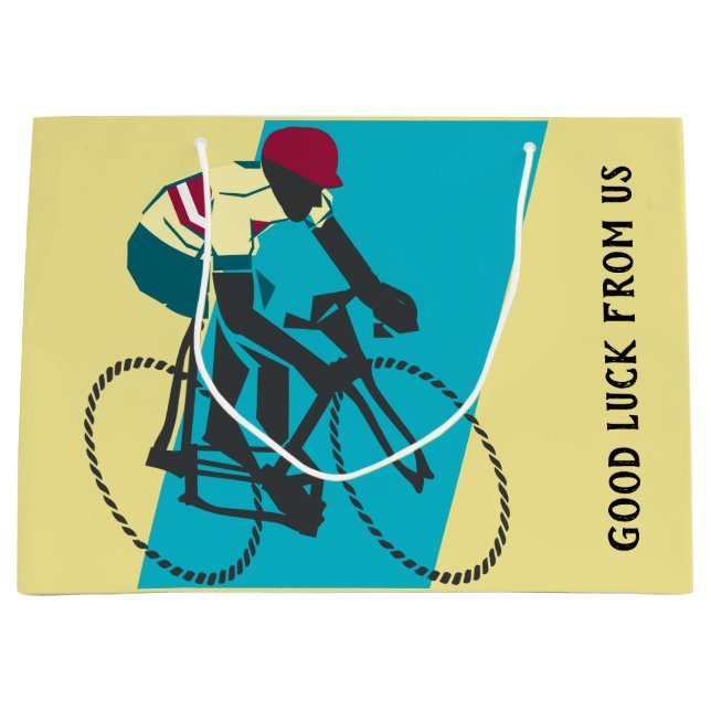 Cyclist #1 large gift bag (Front)