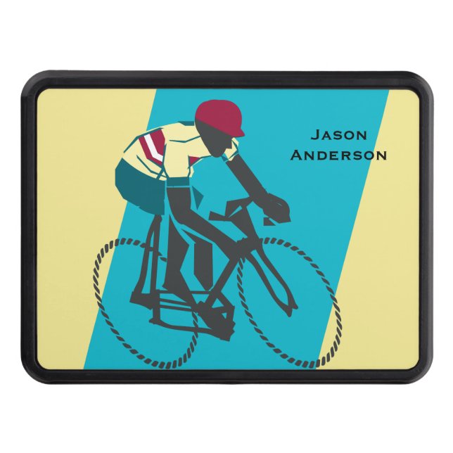Cyclist #1 trailer hitch cover (Front)