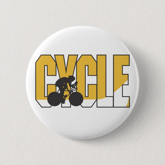 Cyclist 2 Inch Round Button (Front)
